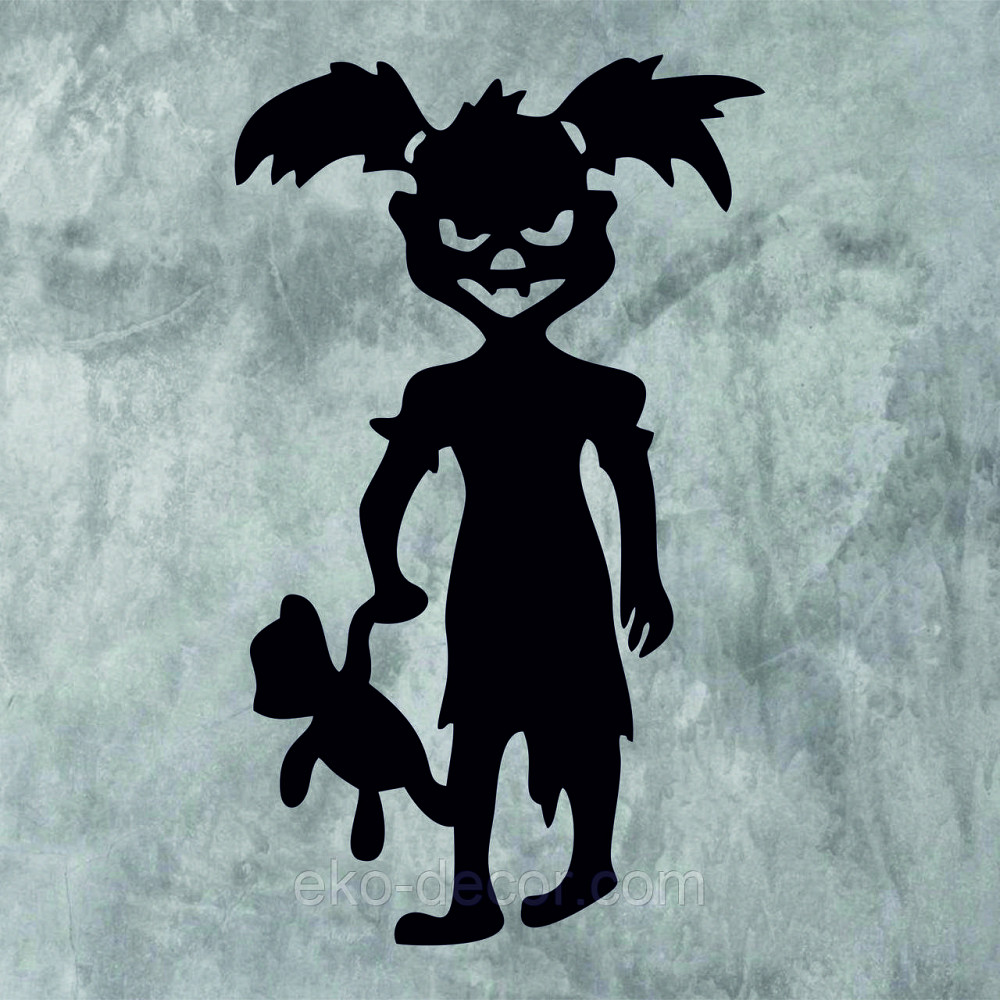 Декоративне настінне Панно «Сілует дітей. Гелловін», Декор на стіну 110*65, Чорний Київ - фото 10