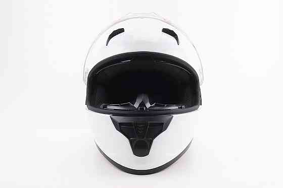 Шолом інтеграл, закритий (сертифікація DOT)+відкидні окуляри BLD-M67 L (59-60см), БІЛИЙ глянець Киев