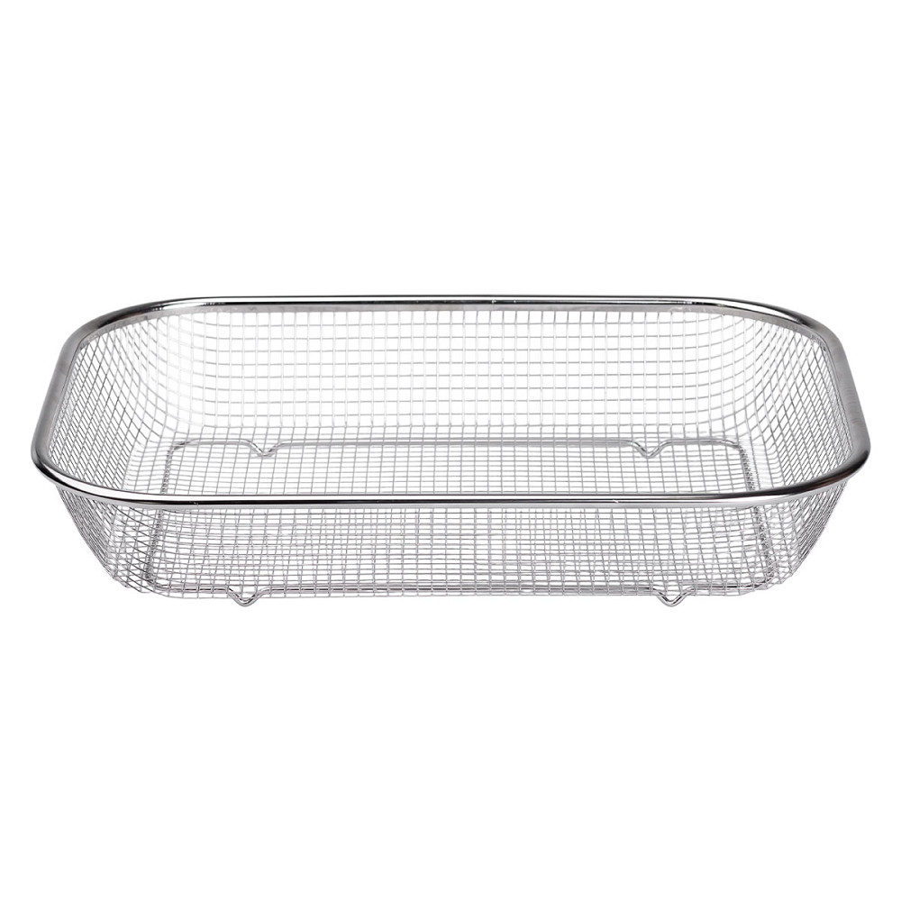 Zhongjing Сито-кошик для миття овочів та фруктів 37.5х27.5х6.8 см друшляк з нержавіючої сталі H Коломия - фото 3