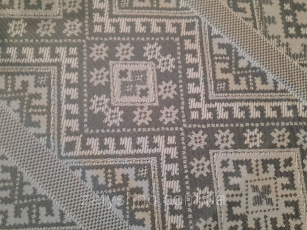 Вишита скатертина сіра вишивка Київ - фото 4