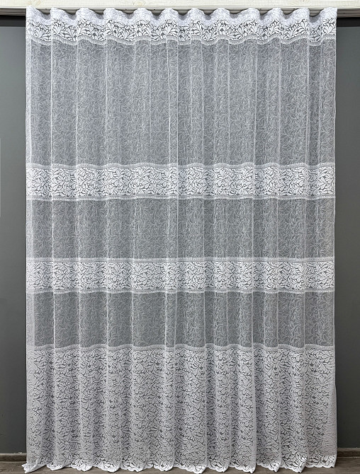 Тюль VR-Textil 1530т Премиум Жаккард Белый 300х270 см (42-0348) Киев - изображение 2