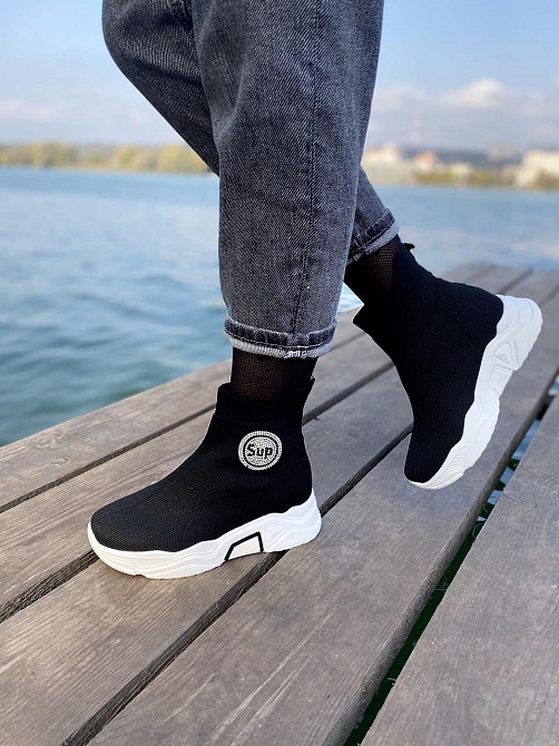 No brend Кросівки жіночі Q-7 чорні (весна-літо, сітка) (3172) Коломия - фото 9