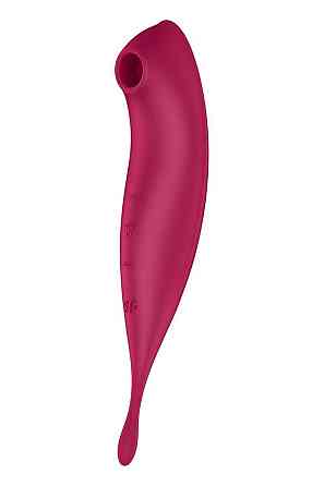 Смарт-вибратор для клитора с вакуумной стимуляцией Satisfyer Twirling Pro+ dark red Sex Aura Киев