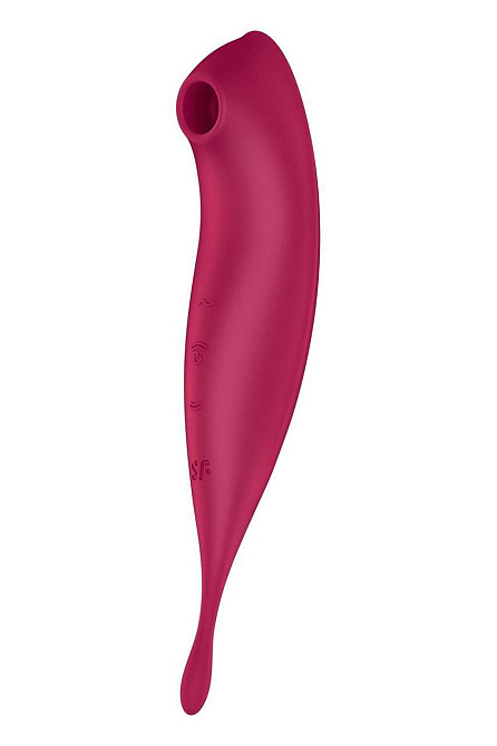 Смарт-вибратор для клитора с вакуумной стимуляцией Satisfyer Twirling Pro+ dark red Sex Aura Киев - изображение 2