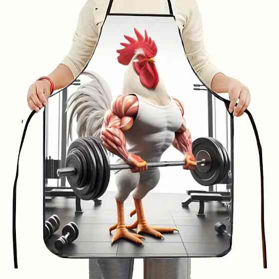 Фартух з приколом Півень 80 на 60 см різнобарвний Київ