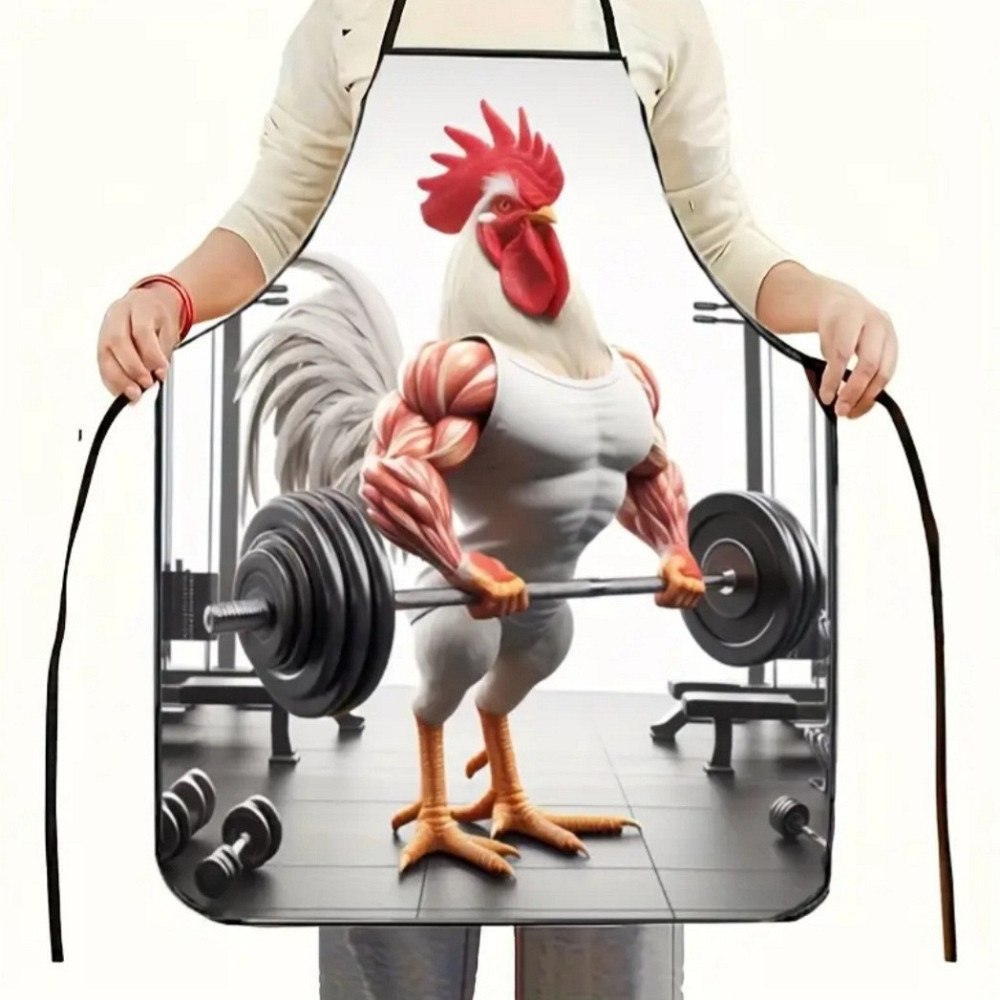 Фартух з приколом Півень 80 на 60 см різнобарвний Київ - фото 5