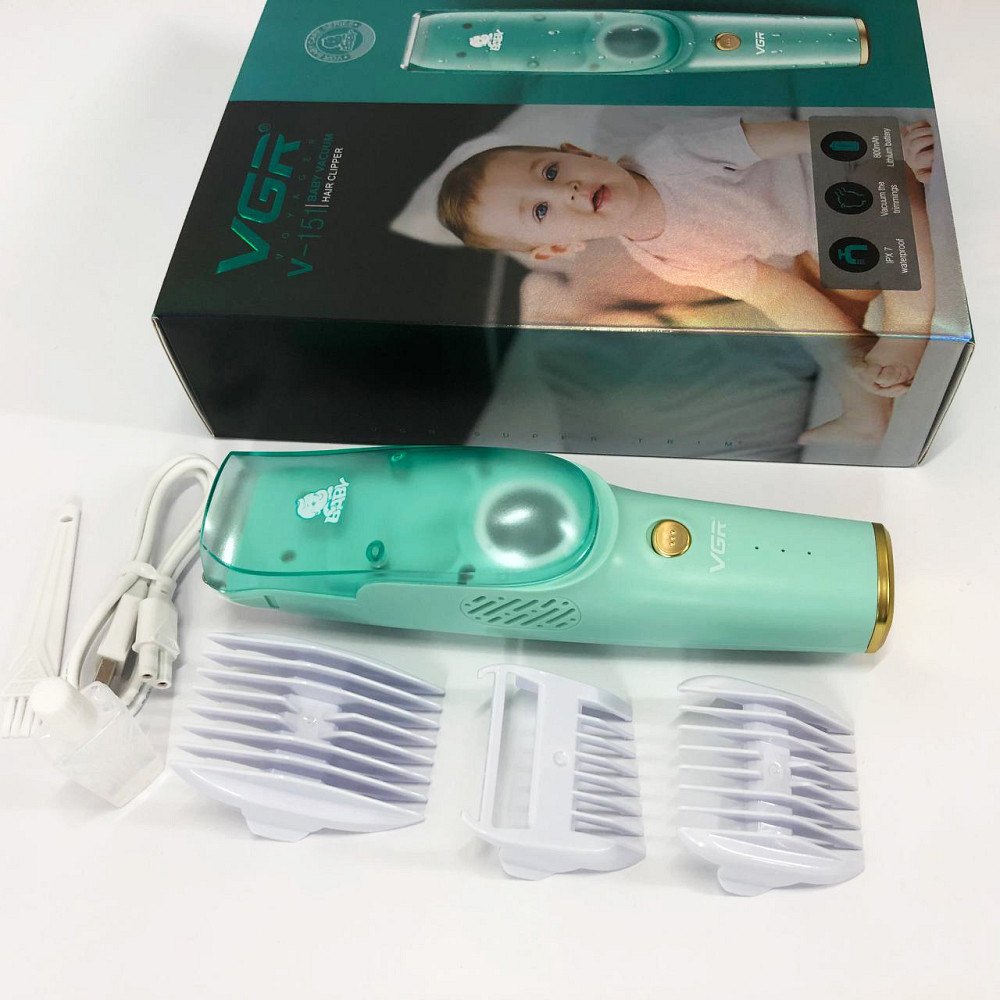 Машинка з витяжкою для стрижки дітей та немовлят VGR V-151 Baby зі змінними насадками OK-68 Івано-Франківськ - фото 8