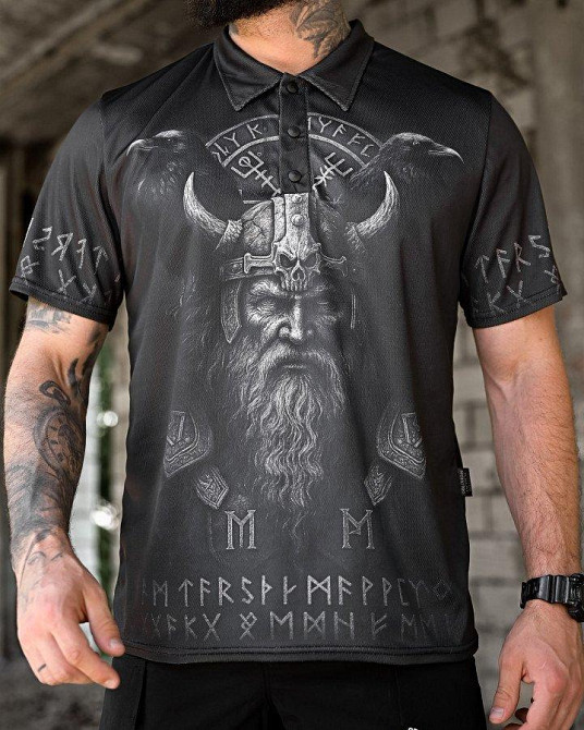 Милитари поло футболка  oblivion  Руни black  ПП4663 Одесса - изображение 5