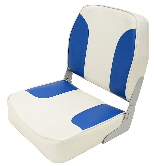 Сиденье Складное Лодочное Серо-Синее Низкая Спинка Киев - изображение 1