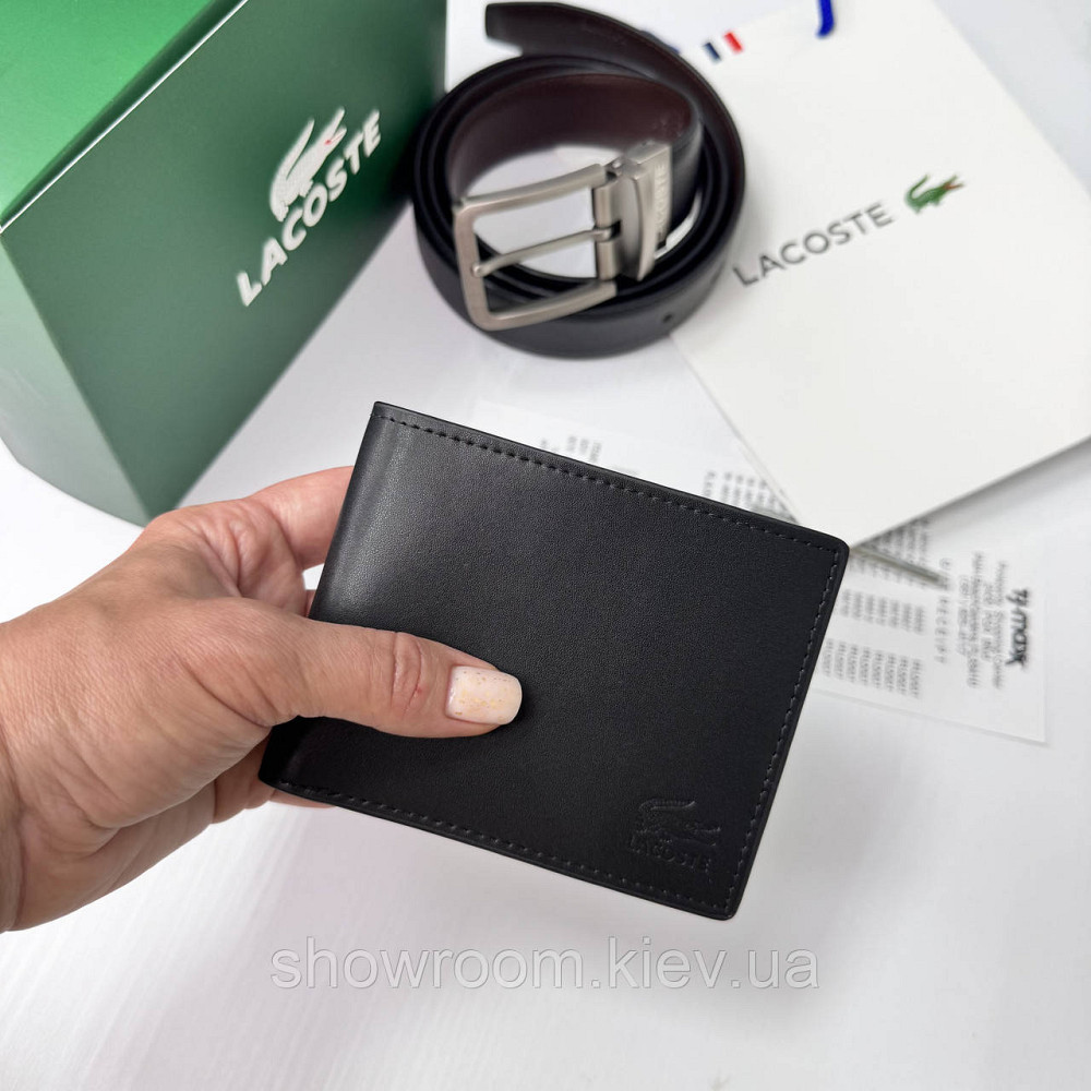 Чоловічий подарунковий набір пасок і гаманець Lacoste (982) Київ - фото 10
