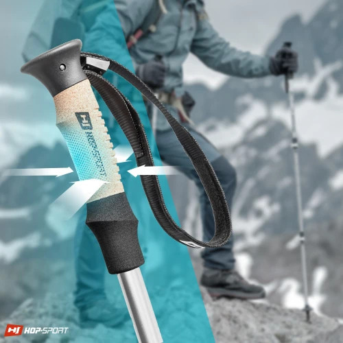 Палки для скандинавской ходьбы трекинговые палки Hop-Sport Nordend Pro серебристые 80-135см две пары сапожек Киев - изображение 10