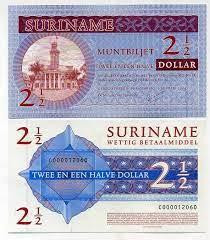 Суринам 2 1/2 доллара 2004 Парамарибо Pick 156 бумага UNC Полтава - изображение 1