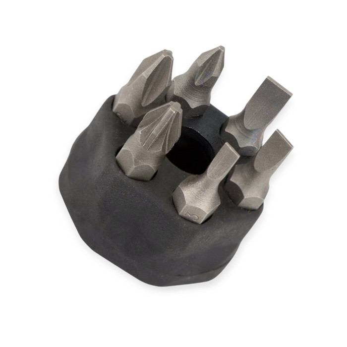 Викрутка з бітами 6 шт магнітна гумкою ручкою Мукачево - фото 1