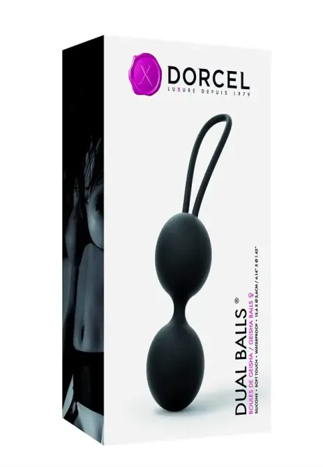 Вагінальні кульки Dorcel Dual Balls Black, діаметр 3,6 см, вага 55гр Львов - изображение 3