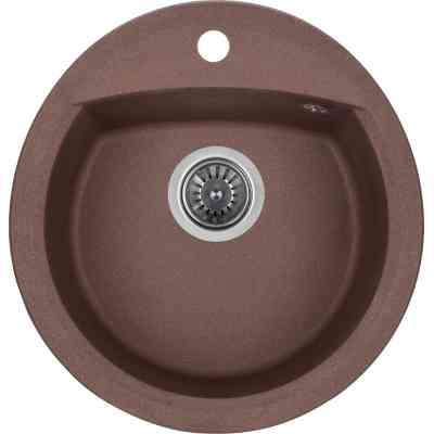Мийка кухонна GRANADO RONDA marron з сифоном (470*490mm.) (gr2206) Вінниця
