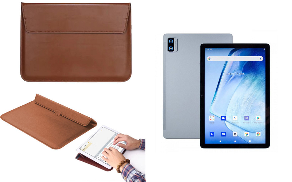 Чохол-конверт VitoCase для Cubot Tab 30, з функцією підставки для планшета Коричневий Київ - фото 1