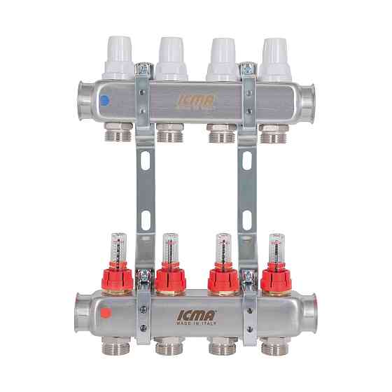 Колектор із витратами (неірж.) 1"х4 Icma № К073 Київ
