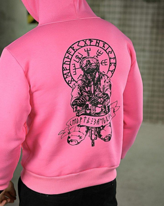 Мілітарі худі на флісі GENESIS Руни pink ПП8072 Одеса - фото 4