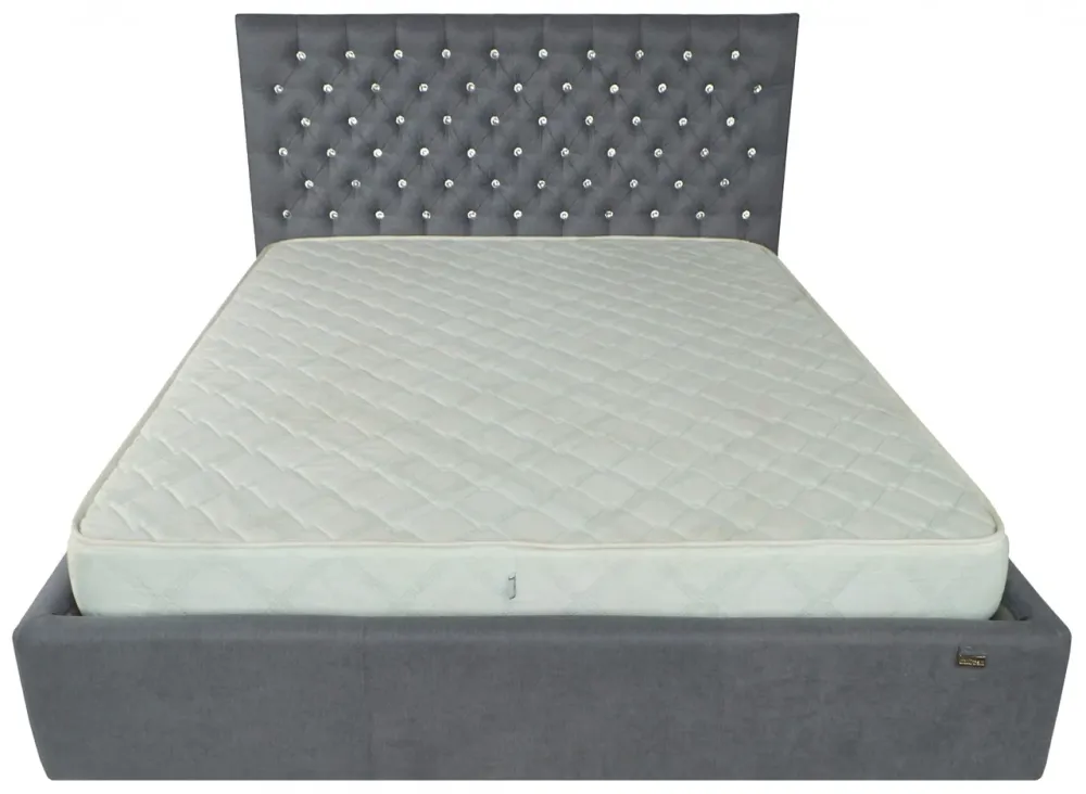 Кровать Двуспальная Cambridge Comfort 160 х 200 см Fibril 16 С1 С подъемным механизмом и нишей для белья Темно-серый Киев - изображение 2