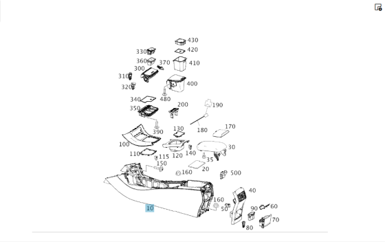 Mercedes-Benz  A1766802701 8L36 Корпус консолі підлокітника CLA Shooting Brake X117 CLA C117 GLA X156 A-class W176 Одеса