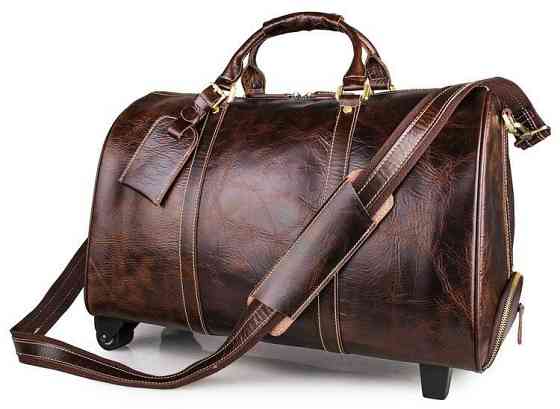 Сумка дорожная Vintage 14254 на колесах Коричневая Киев
