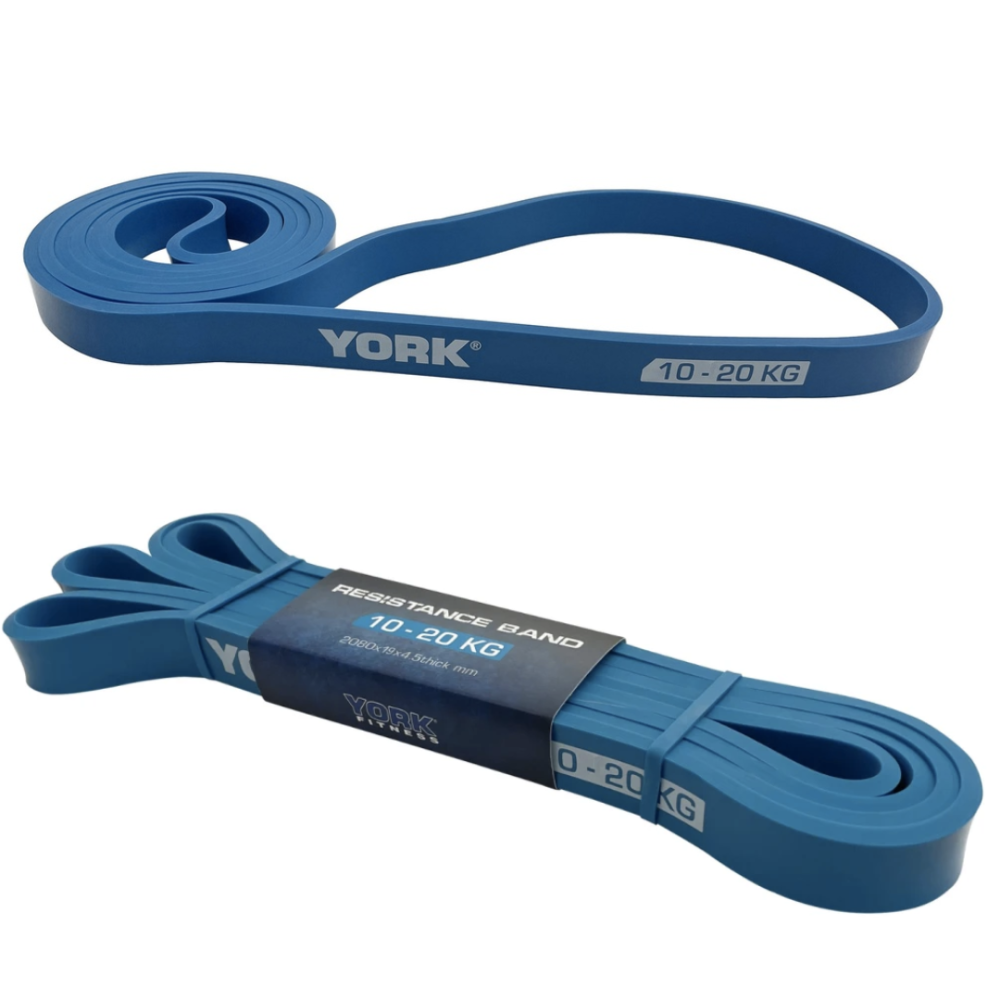 Резинка для фітнесу York 10-20кг - 2080x19x4,5 мм, блакитний Киев - изображение 6