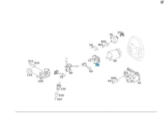 Mercedes-Benz  A1714649518 Контактна спіраль - шлейф керма CLS C219 E-class W211 ML W164 R-class short W251 SLK R171 CL C216 S-class short W221 E-clas Одеса