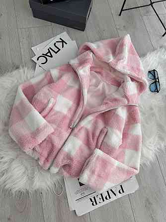 Жіночий стильний теплий бомбер підкладка тедді. Рожевий Одеса