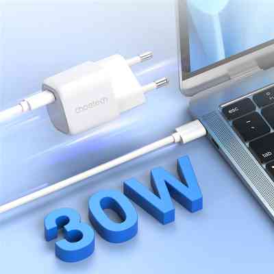 Зарядное устройство Choetech 1хUSB-C 30W PD QC3.0 PD5007 white (PD5007-EU-WH) Винница