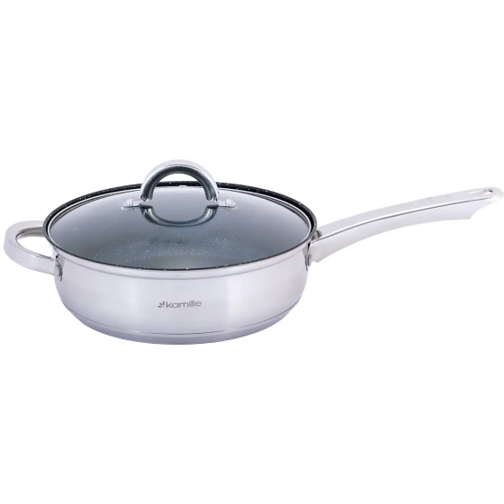Набір каструль 12 предметів (ківш 1,8л/сковорідка d24см/каструлі 1,8/2,5/3,8/5,8л) 5634S KAMILLE Житомир - фото 3