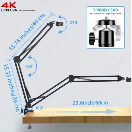 Цифровий відеомикроскоп Eakins 48Мп з підсвіткою та пультом Київ