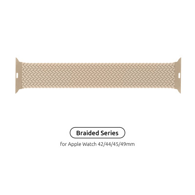 Ремінець до смарт-годинника Armorstandart Braided Solo Loop для Apple Watch 49/46/45/44/42 (Series 1-3) Beige Size 8 (160 mm) (ARM64905) Вінниця - фото 1