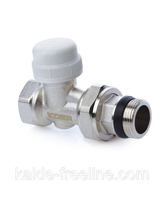 Термостатичний радіаторний клапан KOER KR.923-Gi прямий 3/4" з американкою Харків - фото 1