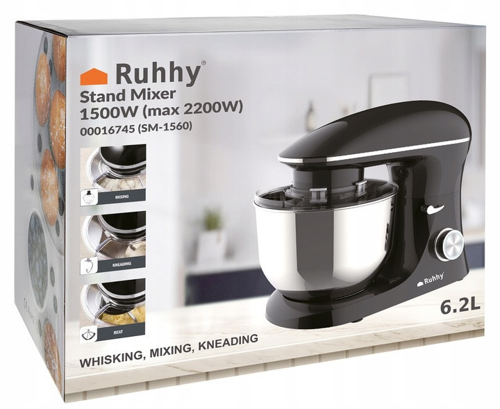 Планетарний Кухонний комбайн тістоміс 6.2 літра з насадками Ruhhy (16745) Нововолинськ - фото 10