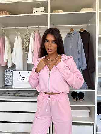 Женский прогулочный костюм двойка: зип худи и штаны двунитка Одесса