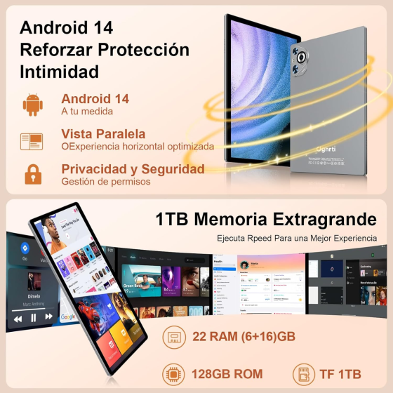 Планшет TAB30 10.1" (22/128GB) Android 14 Gray: 8-ядерний процесор, 8000mAh, Widevine L1 + Клавіатура та Миша Київ