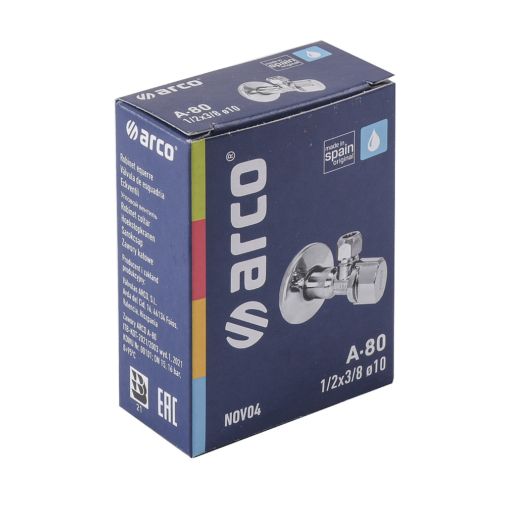Кран кульовий кутовий ARCO 1/2″х 3/8″ NOV20 (NOV04) Тернополь - изображение 5