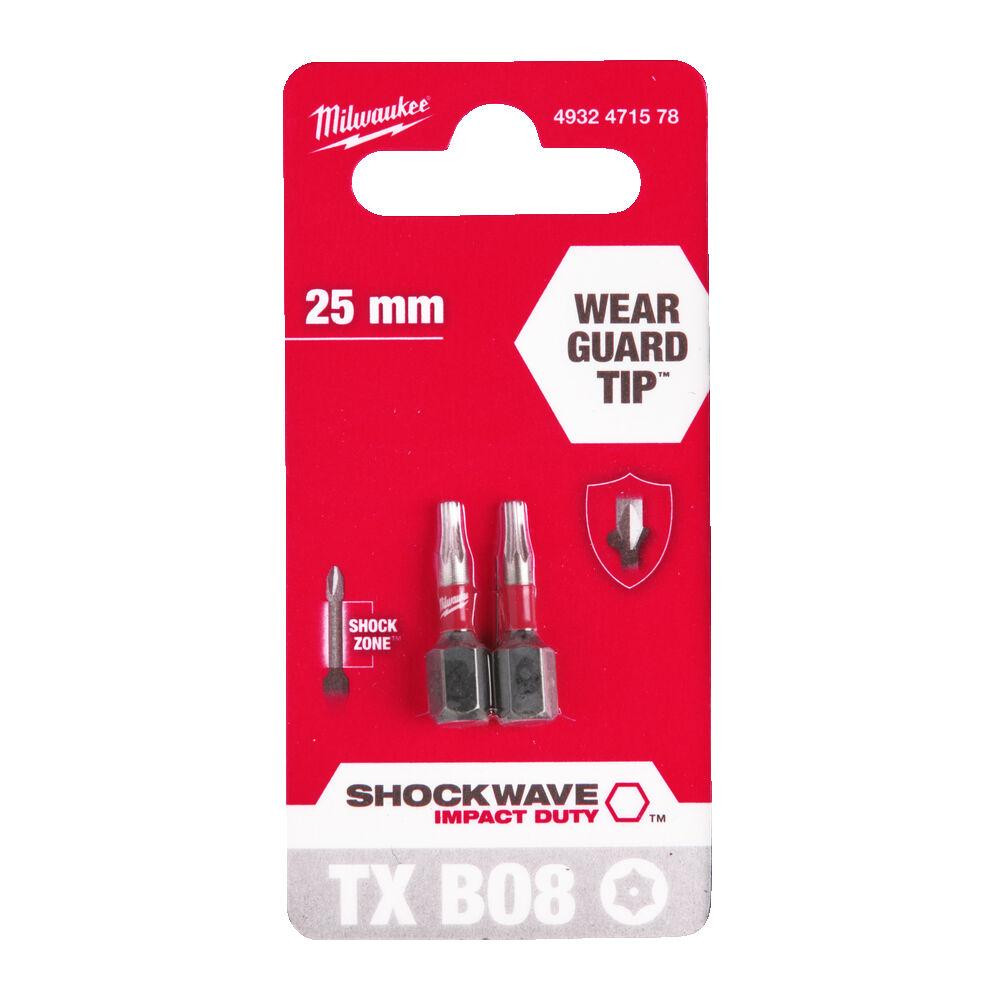 Біта SHOCKWAVE MILWAUKEE, TX BO8, 25мм, (2шт) Одесса - изображение 2