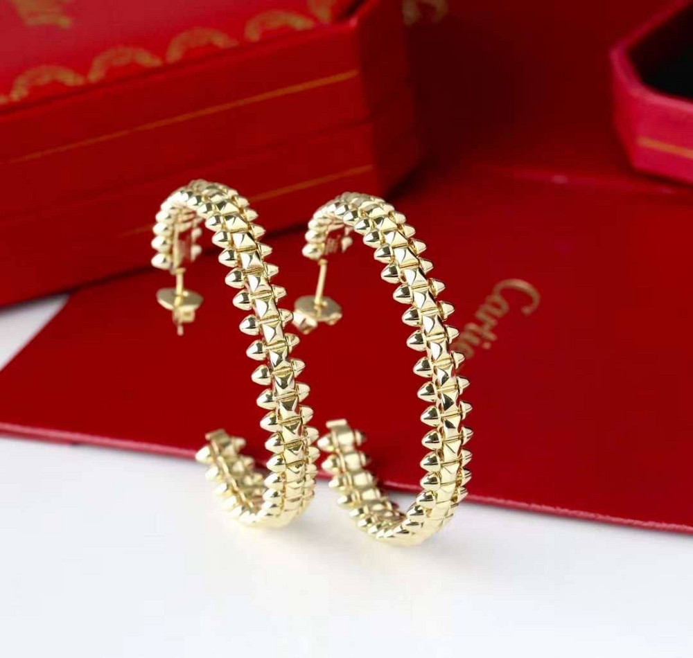Cartier сережки біле, лимонне, рожеве золото Одеса - фото 3