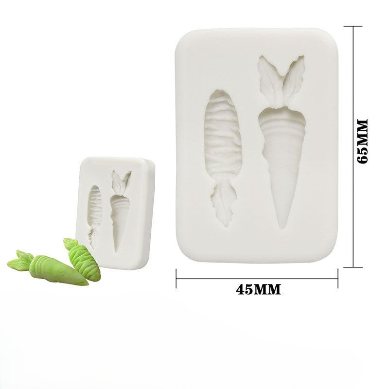 Молд силиконовый Морковь 65 на 45 мм серый Киев - изображение 6