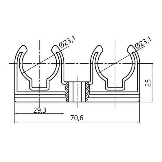 Крепеж PPR Thermo Alliance 20 двойной Киев