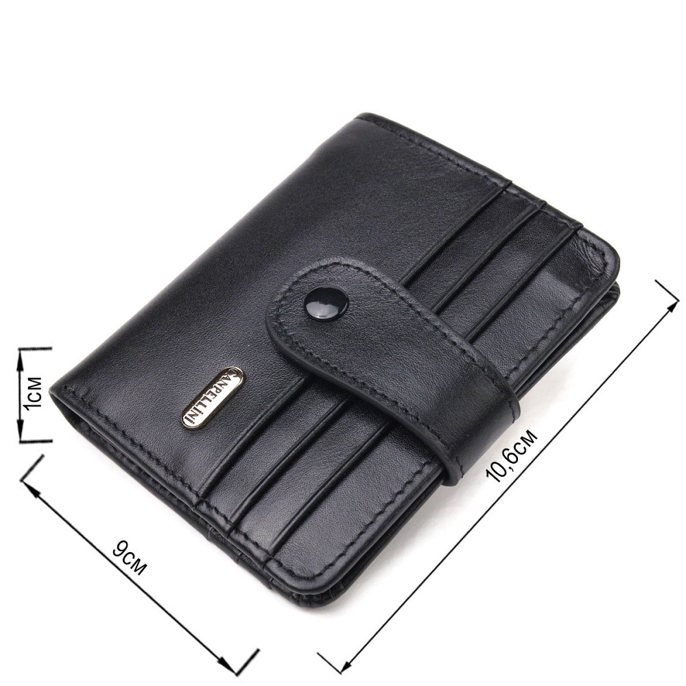 Чоловічий компактний гаманець з натуральної гладкої шкіри CANPELLINI 21685 Коричневий Київ - фото 3