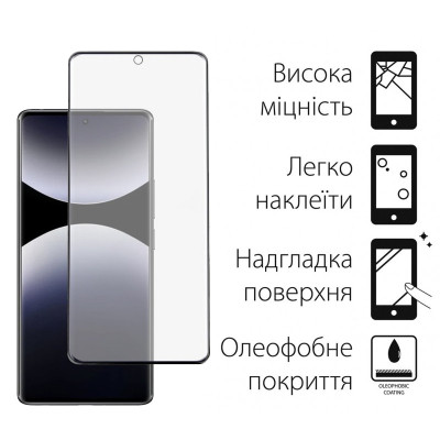 Стекло защитное Dengos Full Glue Xiaomi Redmi Note 14 Pro (black) (TGFG-382) Винница - изображение 2
