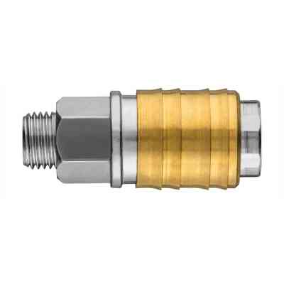 Коннектор для шланга Neo Tools муфта быстросъемная пневматическая, 1/4", 16бар, нержавеющая сталь, латунь (12-635) Винница