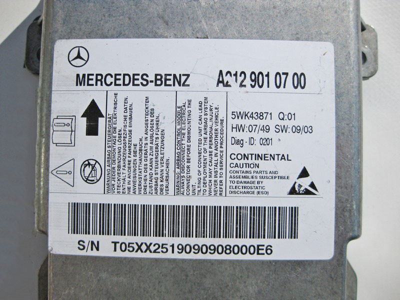 Mercedes-Benz  A2129010700 Блок управління подушок безпеки E-Class W212 Одеса - фото 3