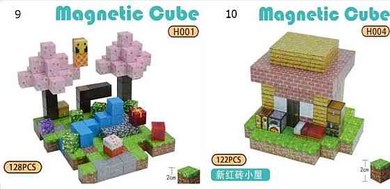 КАЧЕСТВЕННЫЙ Магнитный конструктор МАЙНКРАФТ из блоков MINECRAFT ТРЕНД 2025. Харьков