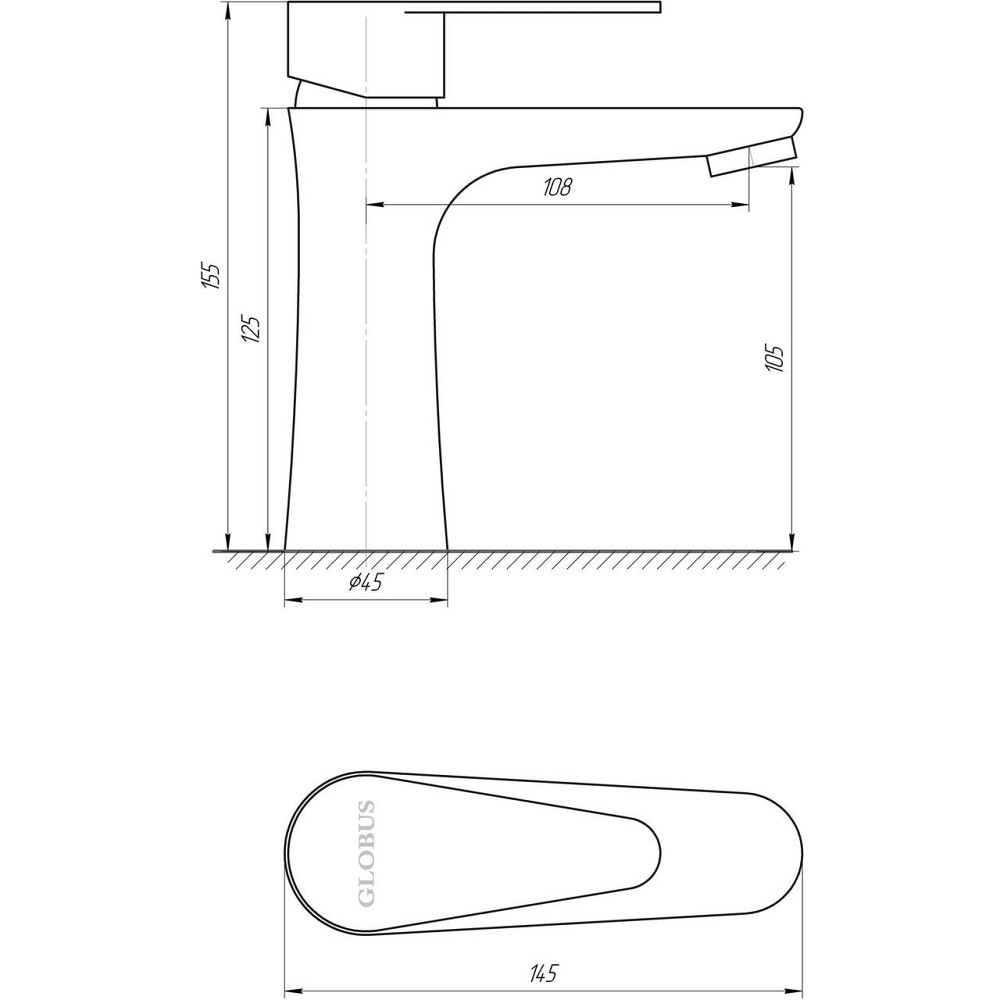 Змішувач для умивальника Globus Lux MAIN SM-101 Київ - фото 5