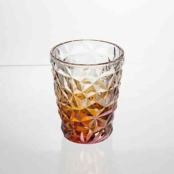 Набір скляних стаканів 6 штук 250 мл для напоїв Золотистий Yiwu HP-19-192 Коломыя