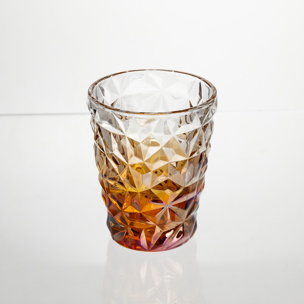 Набір скляних стаканів 6 штук 250 мл для напоїв Золотистий Yiwu HP-19-192 Коломия - фото 2