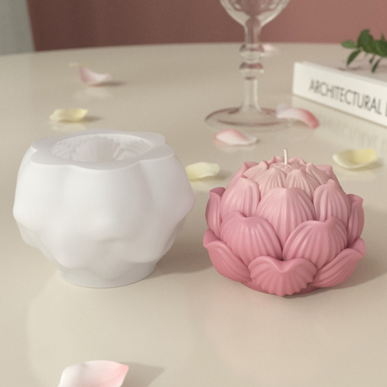 Силіконова форма для виготовлення свічки, молд для виготовлення свічок з соєвого, бджолиного воску і парафіну 65 х 65 х 45 мм Кам'янець-Подільський